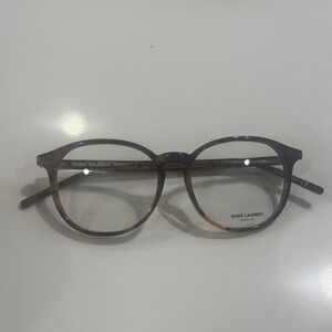 Saint Laurent Brown Tortoise Glasses.